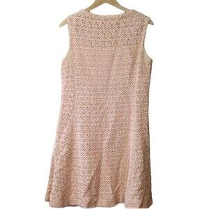 Dalton Vintage Pink Lace Sleeveless A-Line Career Dress Knee-Length Size 12
